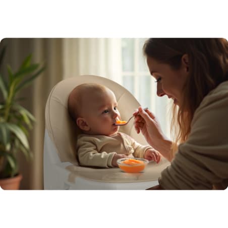 Krzesełko do karmienia dla dzieci Ricokids Mani beżowe 3w1 regulowane fotelik tacka