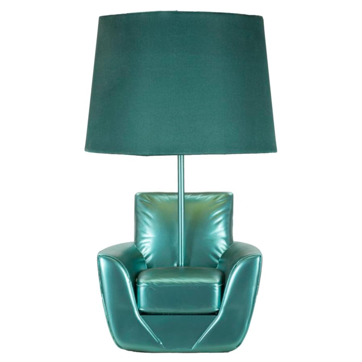 Lampa stołowa Midcentury, kolor turkusowy, żywica syntetyczna i żelazo, 26 x 26 x 43 cm, 1 x E27, max. 40 W, do salonu i sypialni, Mauro Ferretti