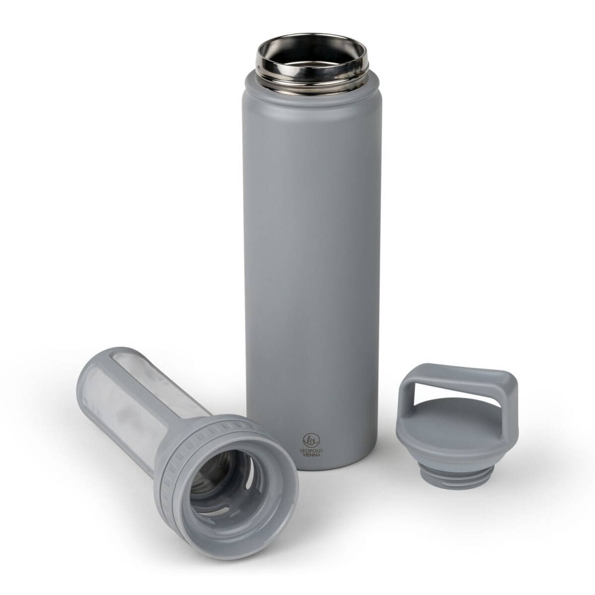Butelka termiczna z zaparzaczem Moshi 0,6L - szara / Leopold Vienna