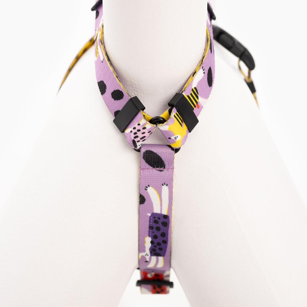 Szelki guard Stay on "Pieski floreski" - Szerokość taśmy: 25mm, Rozmiar: XL