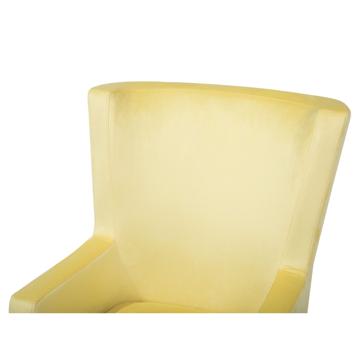 Fotel uszak welurowy żółty ONEIDA