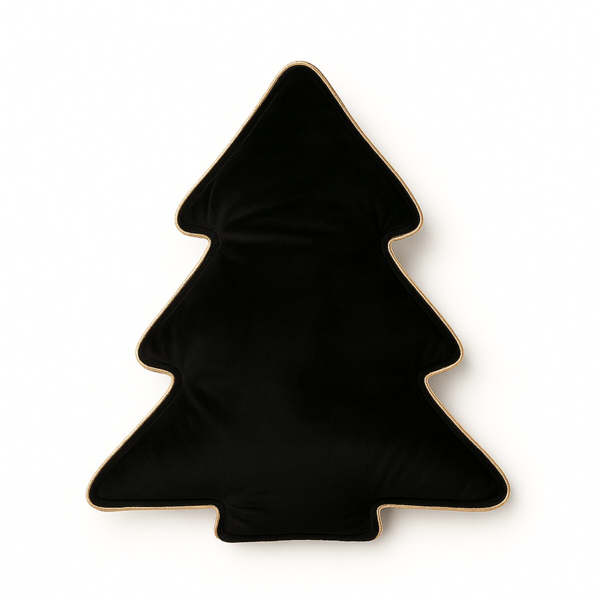 Czarna poduszka świąteczna - choinka