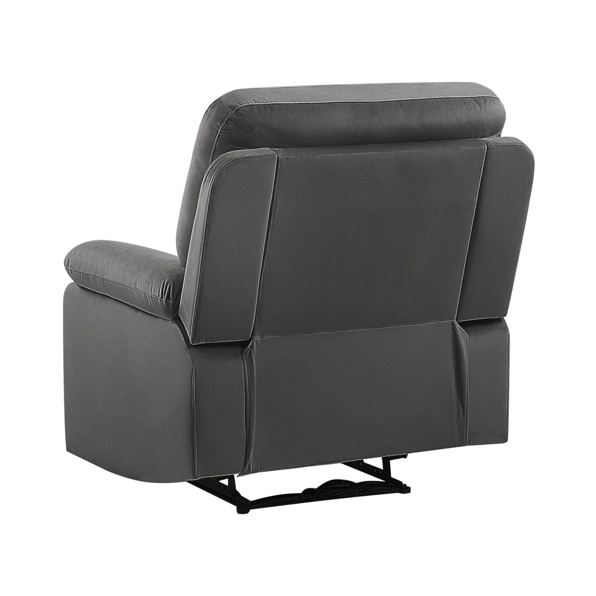 Komplet wypoczynkowy z elektryczną funkcją relaksu dla 6 osób BERGEN Welur Ciemnoszary Z portem USB