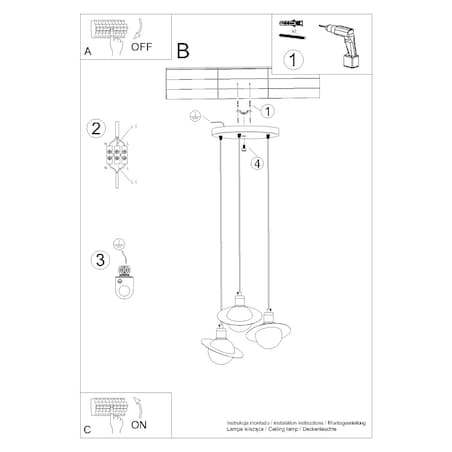 Lampa wisząca HYPERION 3P czarny