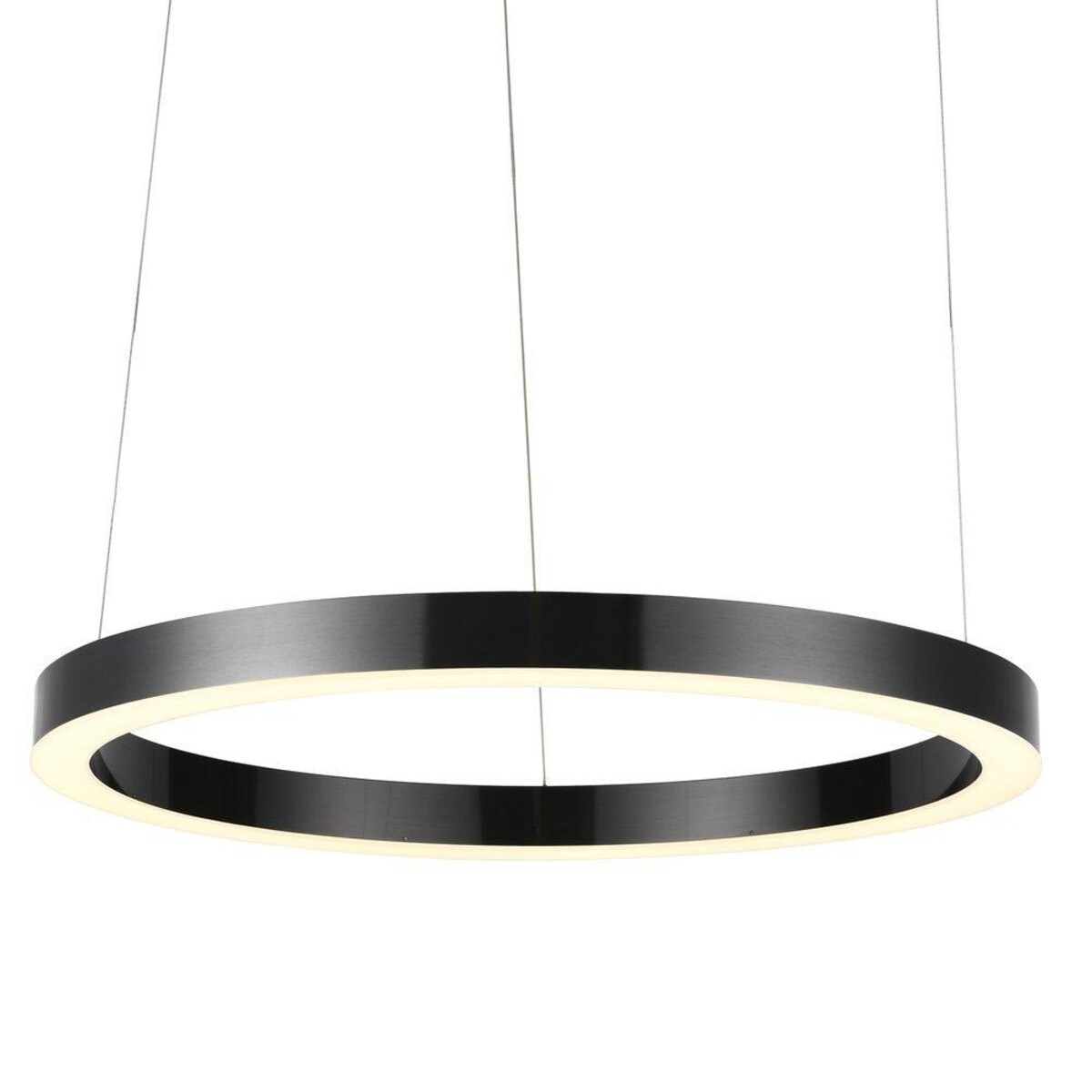 Metalowy ring Circle ST-8848-80 black Step LED 80W 3000K podwieszany tytanowy