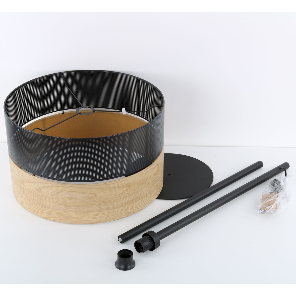Lampa podłogowa TK Lighting NICOL 55123 beżowo-czarna E27 159 cm nowoczesna do salonu i sypialni