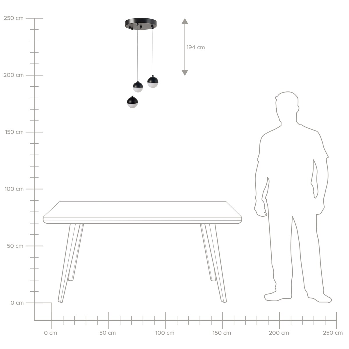Lampa wisząca LED ANKOBRA Metal Czarny