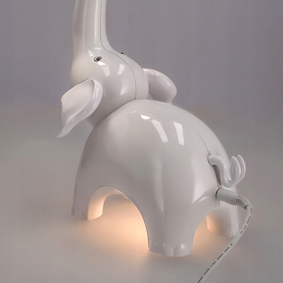 Lampka biurkowa dla dzieci SŁOŃ biały