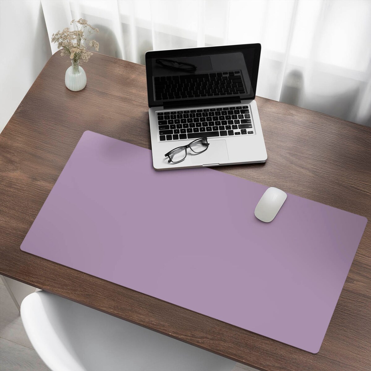 Fioletowa mata na biurko Kolor Jasnofioletowy, 100x50 cm