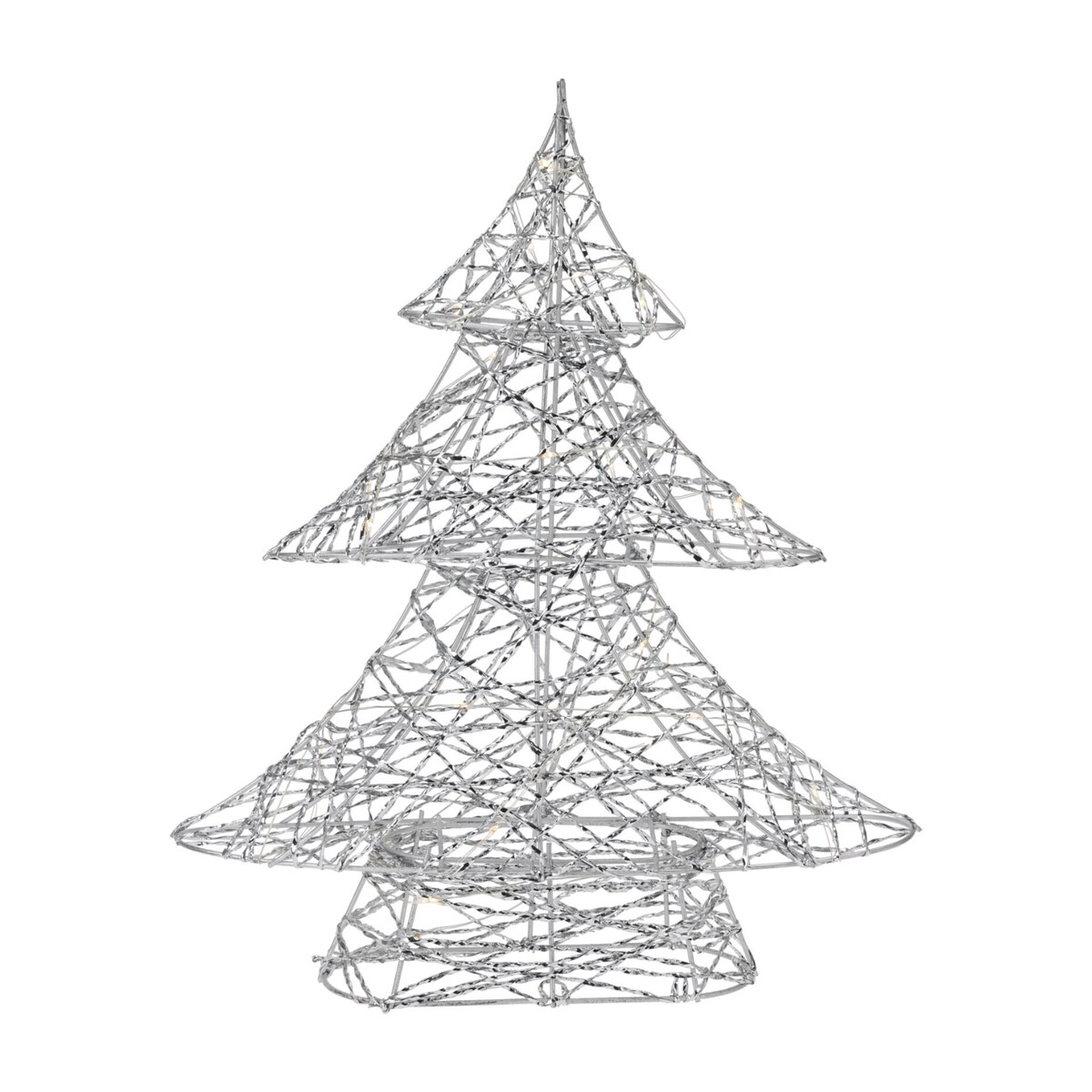 Druciana choinka, figurka z LED 40 cm