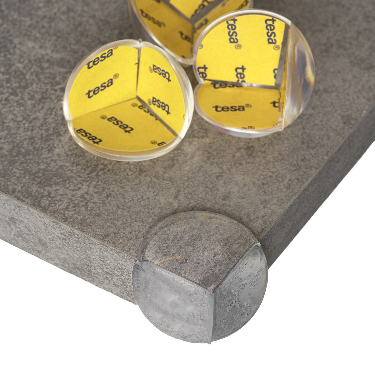 silikonowe narożniki zabezpieczające meble, sipo, zestaw 12 sztuk, transparentne, okrągłe