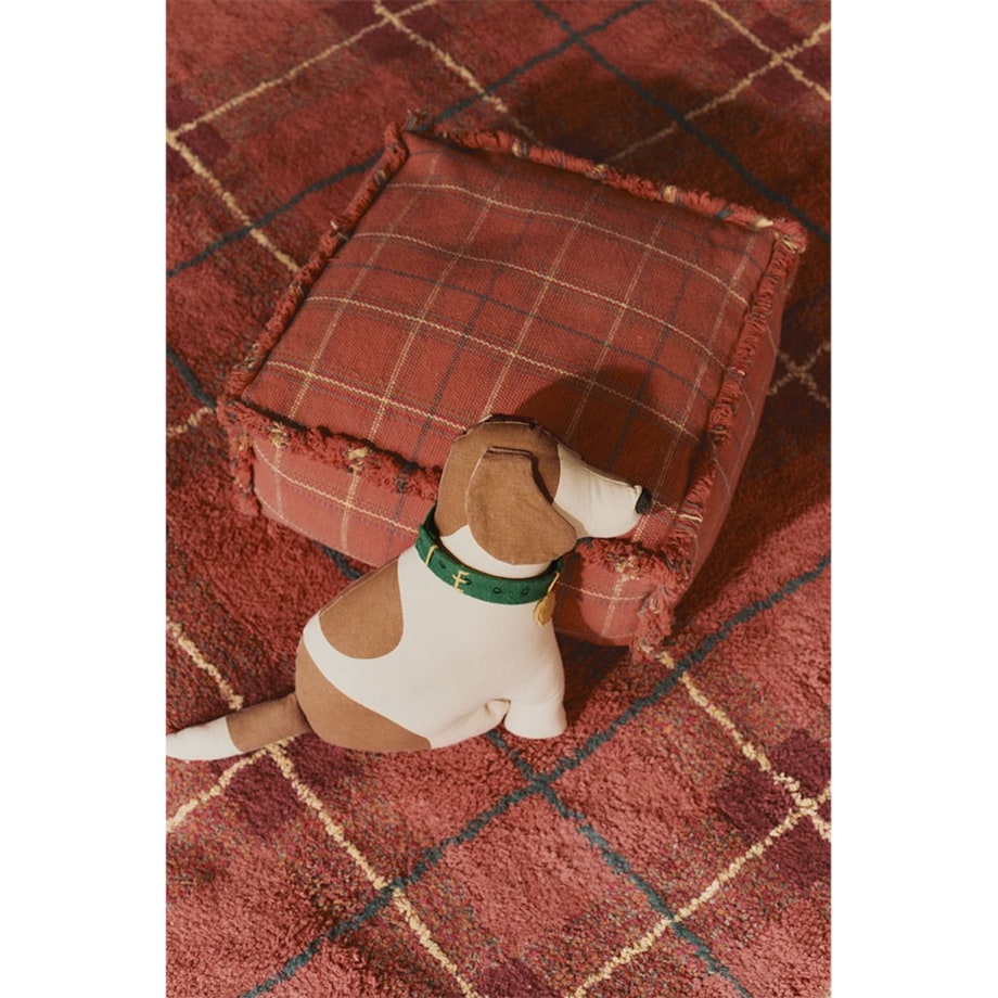 Dywan Tartan 140×190 cm Wouf Wouf – Vintage Red, Lorena Canals