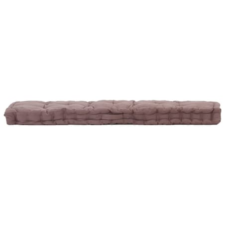 vidaXL Poduszka na podłogę lub palety, bawełna, 120x40x7 cm, taupe