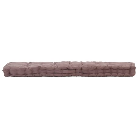 vidaXL Poduszka na podłogę lub palety, bawełna, 120x40x7 cm, taupe
