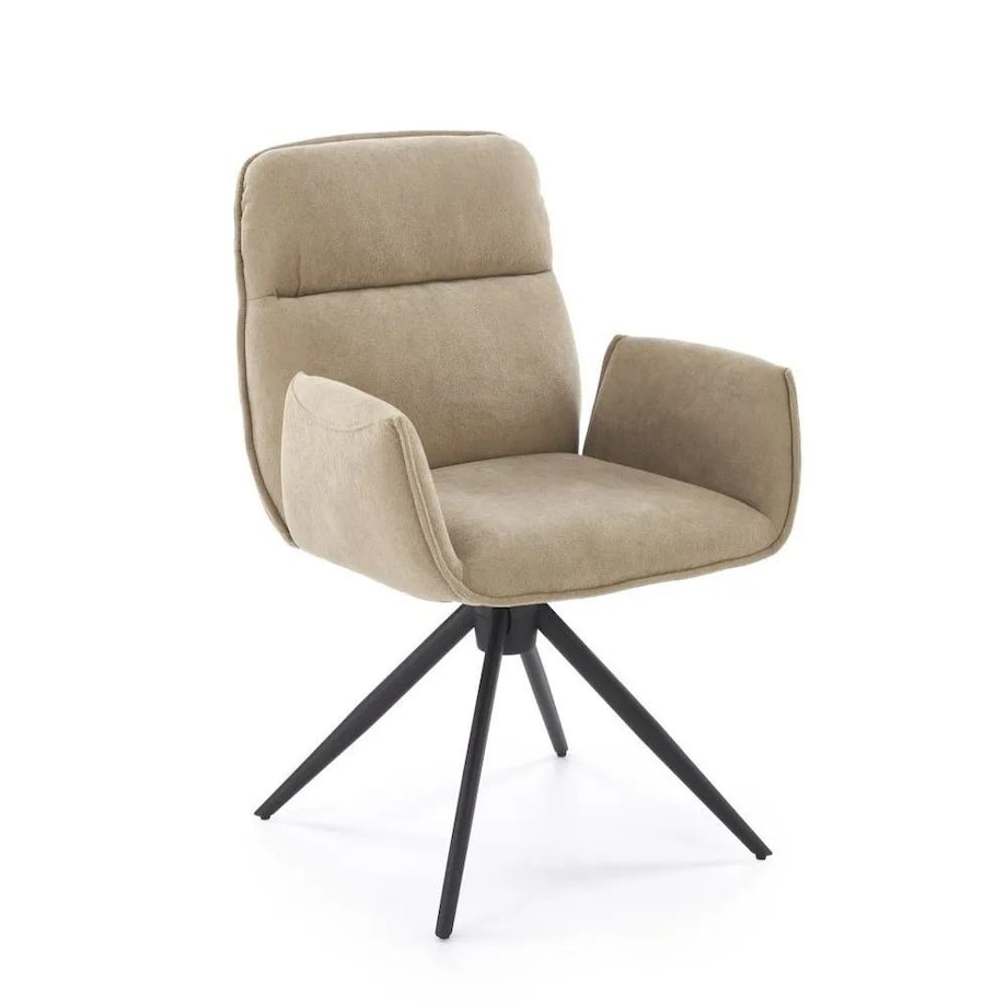 Krzesło tapicerowane K574 ciemno beżowe obracane
