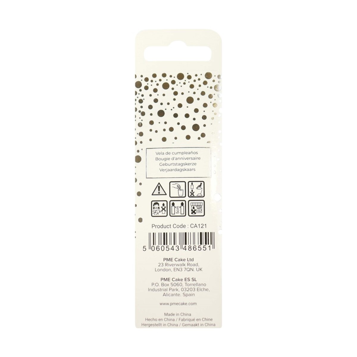 PME Świeczka cyfra 1, srebrny