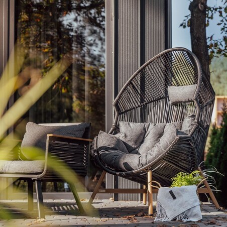 Fotel ogrodowy Holand antracytowy, szary, ogrodowy