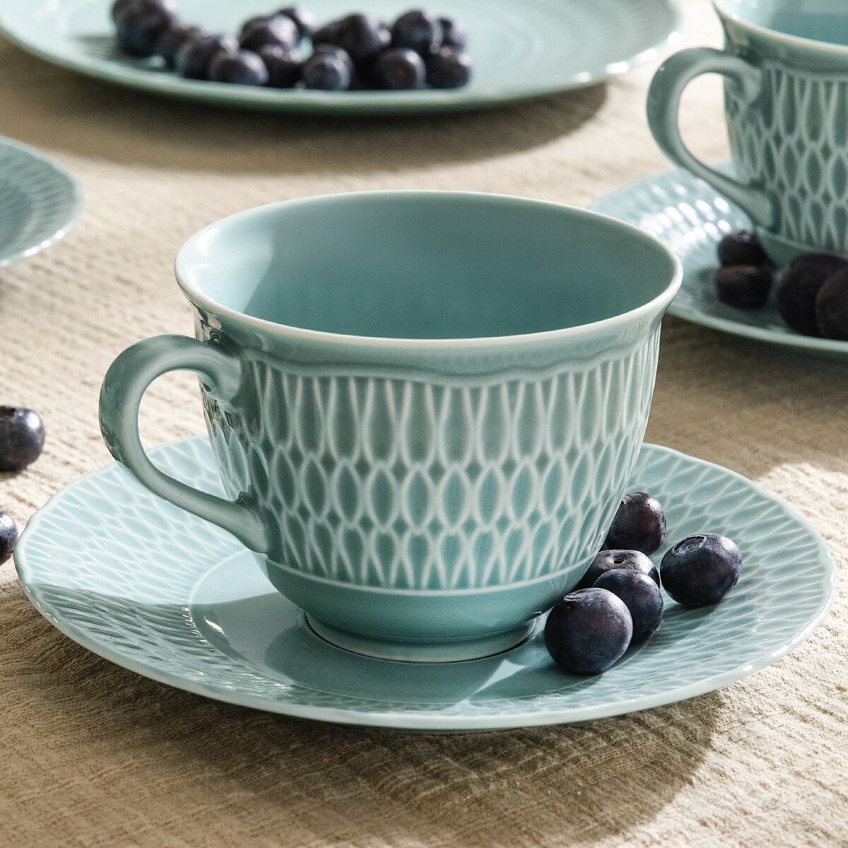 Zestaw kawowy 6 os. (18 el.) SOFIA LAZUROWA