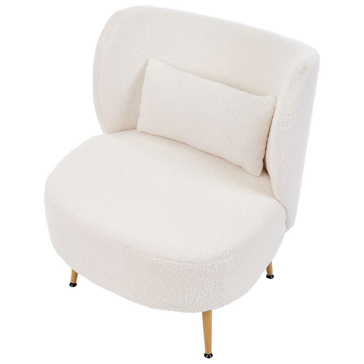 Fotel OTSBY II Z poduszką Boucle Kremowy