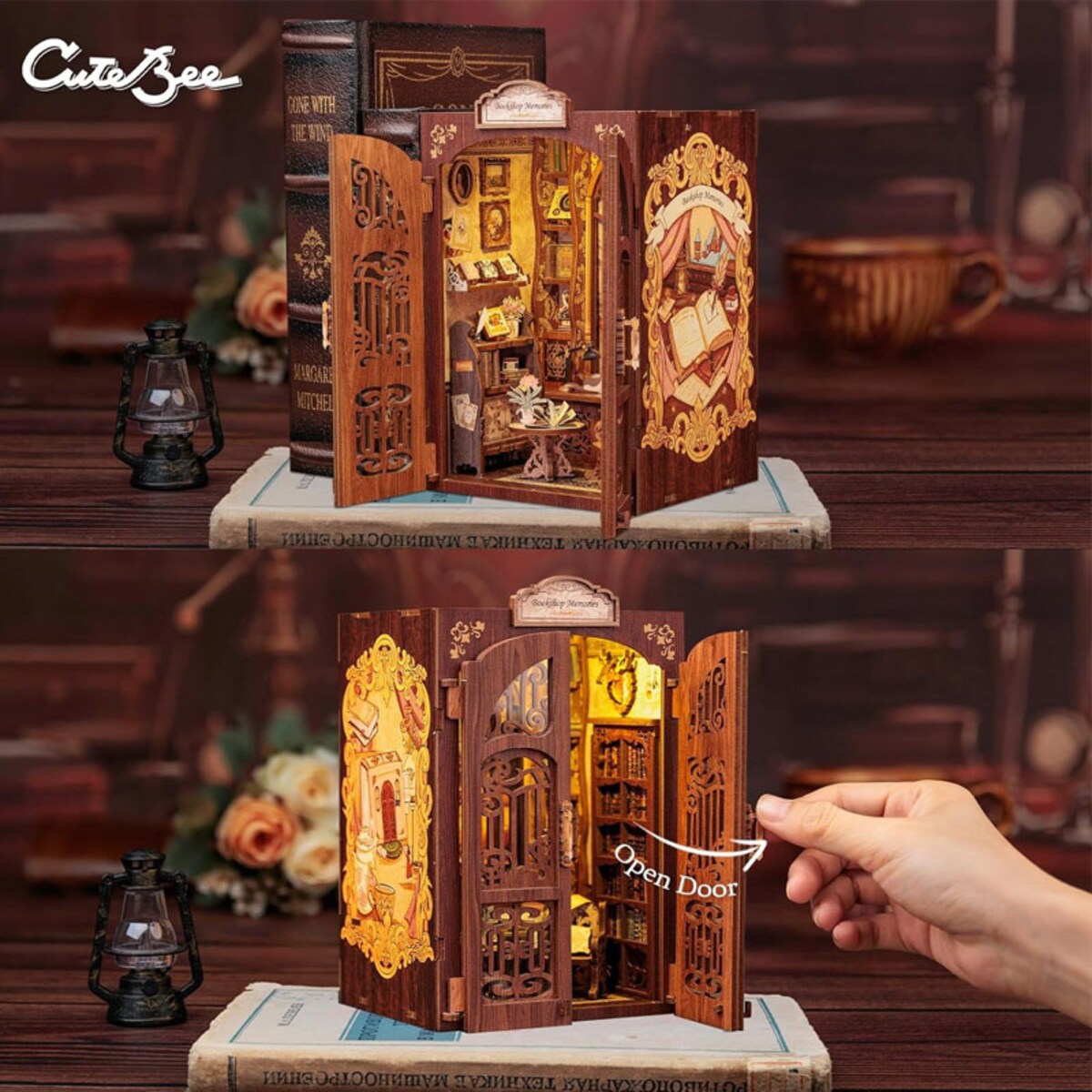Miniaturowy domek Book Nook - Klub książki - CuteBee