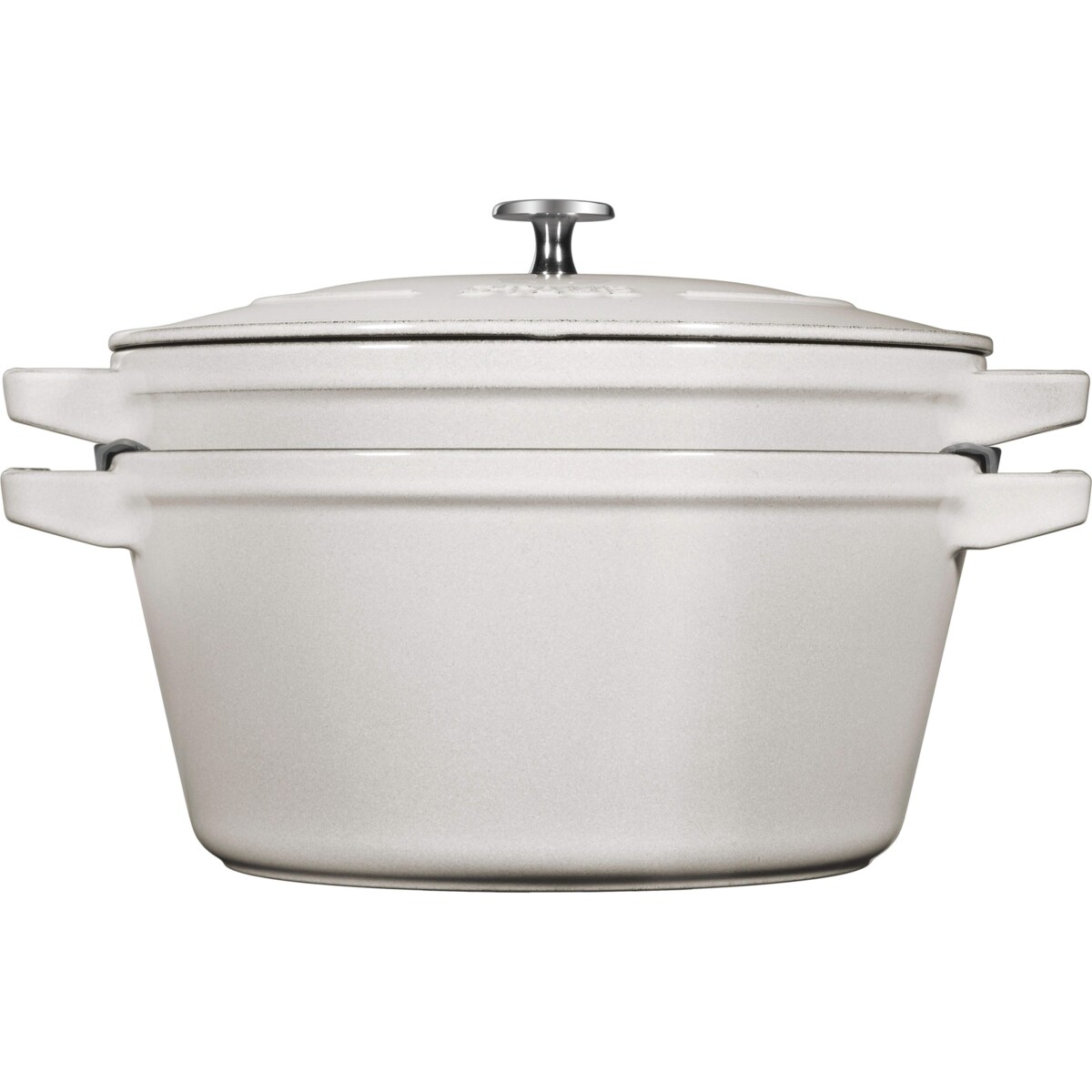 Zestaw 2 naczyń żeliwnych z pokrywką Staub - 24 cm, Biała trufla