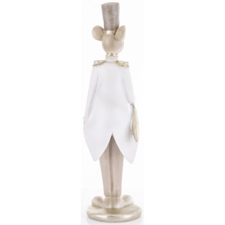 Figurka - myszka we fraku i cylindrze 31,5x9x9 cm TOPO szara