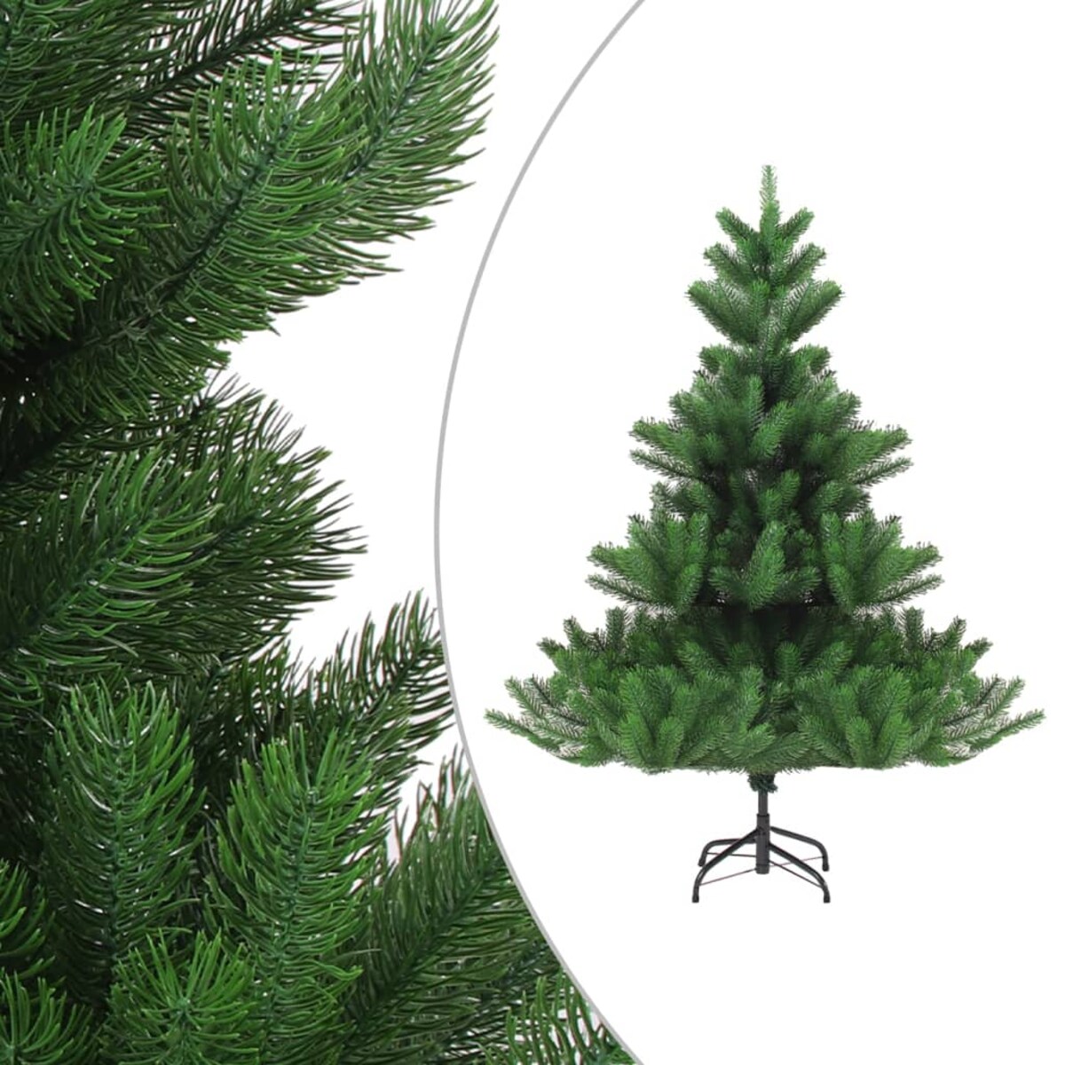 vidaXL Sztuczna jodła kaukaska z LED i bombkami, zielona, 210 cm