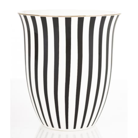 Kubek porcelanowy11,5x13x10 cm w pudełku 450 ml TASSA - w czarno-białe paski