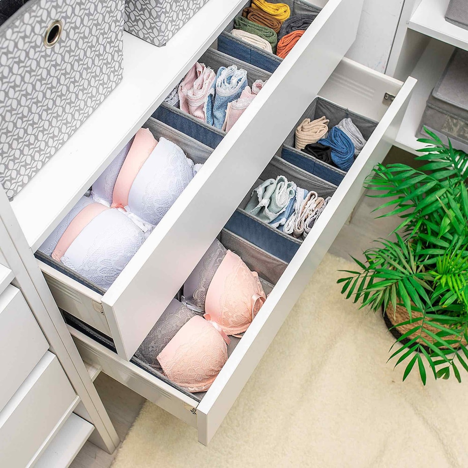 Organizer Do Szuflady Na Bieliznę Skarpetki 6 El.