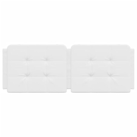 vidaXL Poduszka na wezgłowie, Zadar, biała, 140 cm, sztuczna skóra