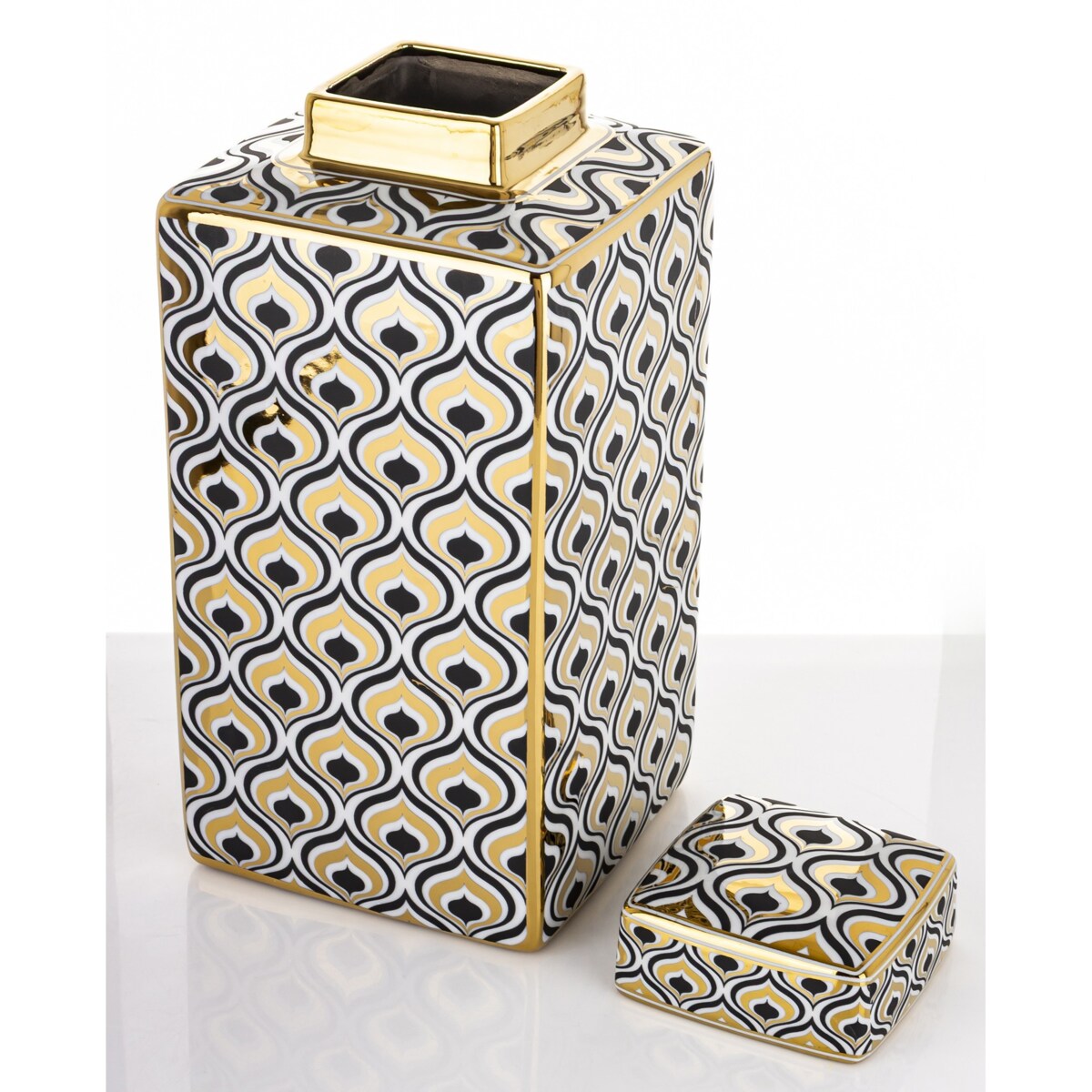 Pojemnik ceramiczny o ciekawym wzorze 30x15x15 cm TALL