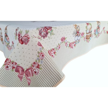 Obrus Wielkanocny 140X180 Cm Na Stół Ozdobny Dekoracyjny Zajączki