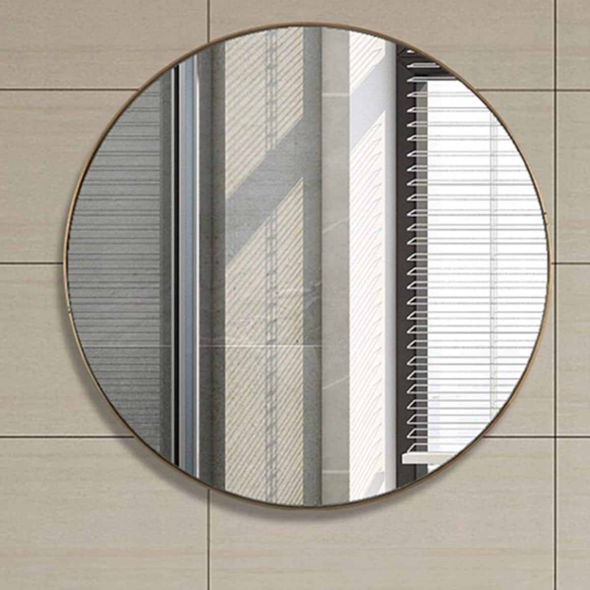 Okrągłe lustro ścienne 70 cm nowoczesne dekoracyjne do domu