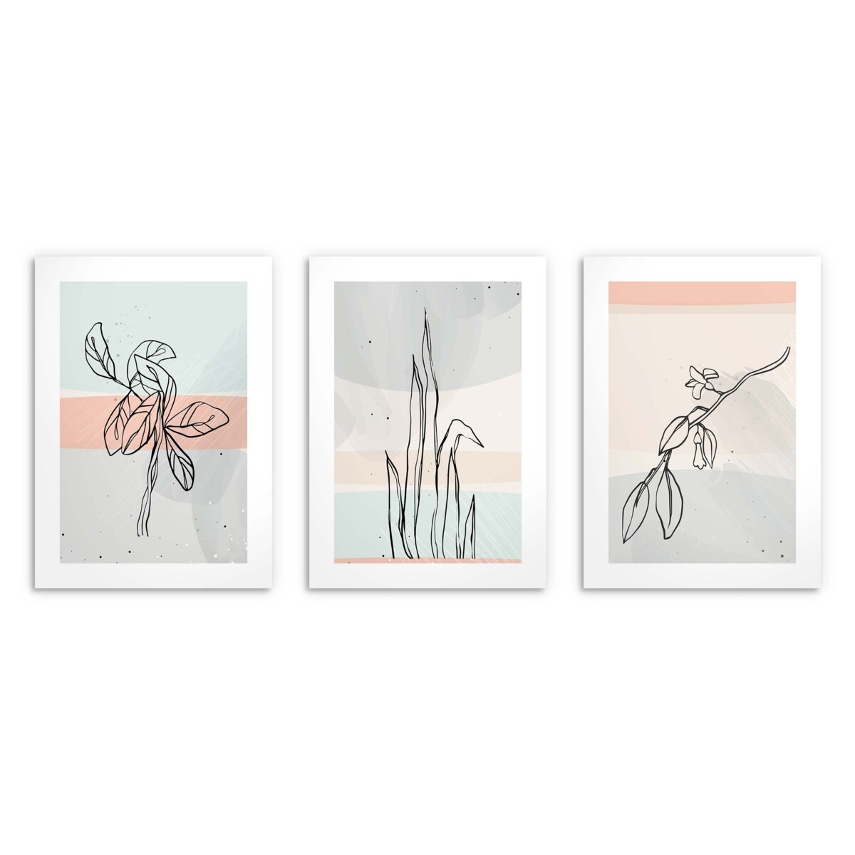 Nowoczesne Pastelowe Plakaty Obrazy ścienne do sypialni salonu Line Art