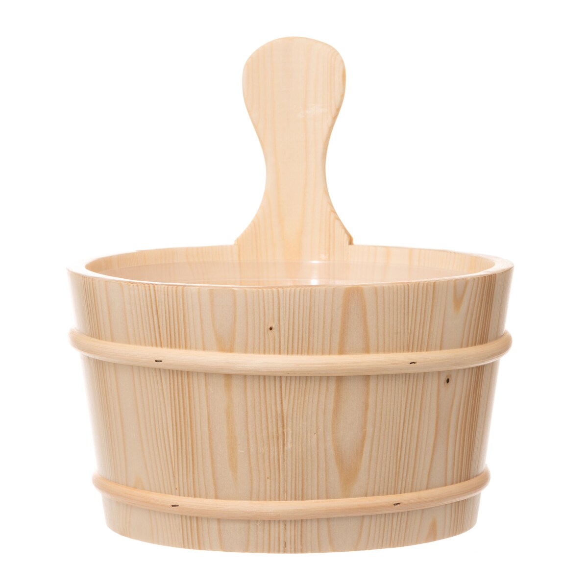 Drewniany ceber do sauny, plastikowy wkład, 4 l