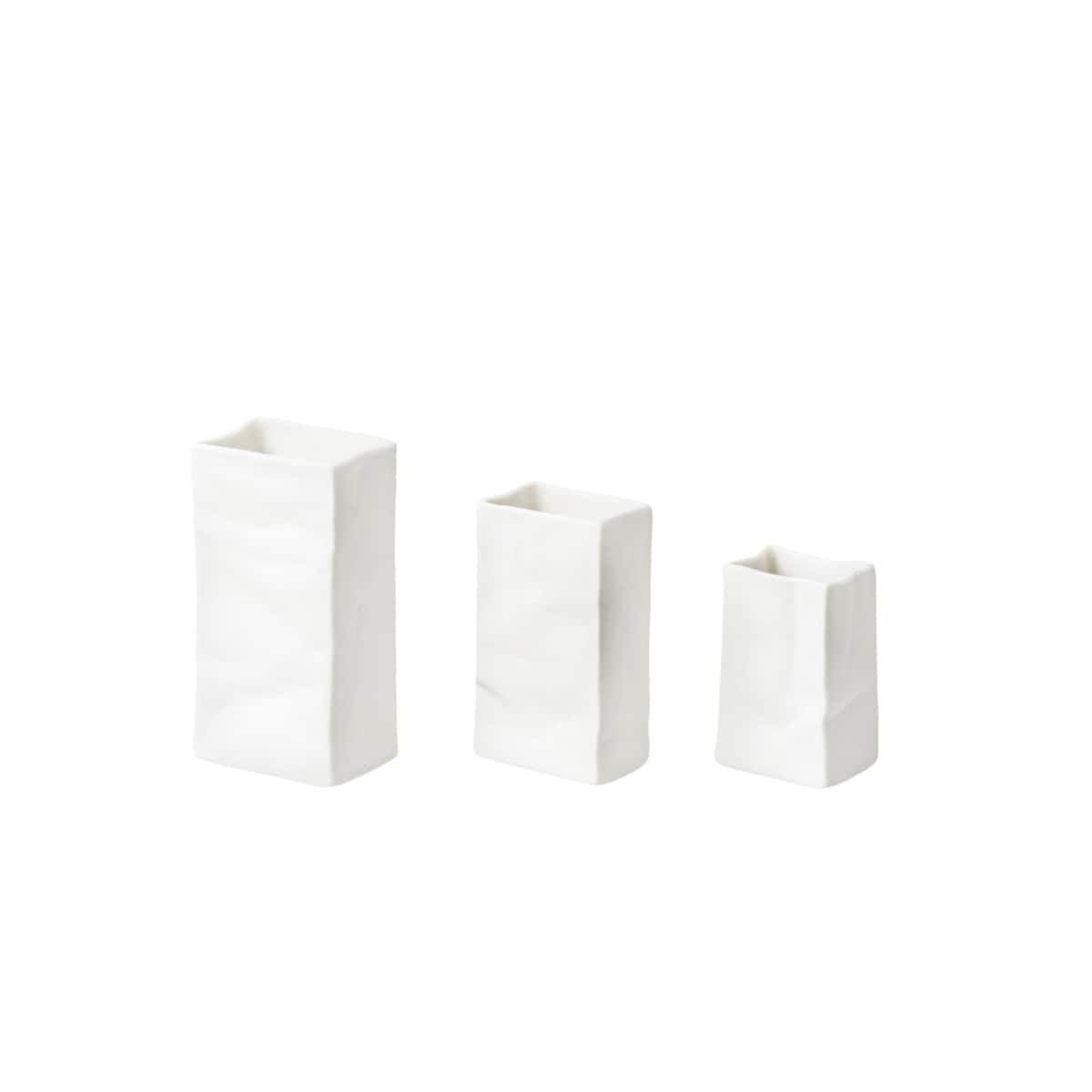 Mini wazoniki PORCELANOWE TOREBKI, 3 szt.