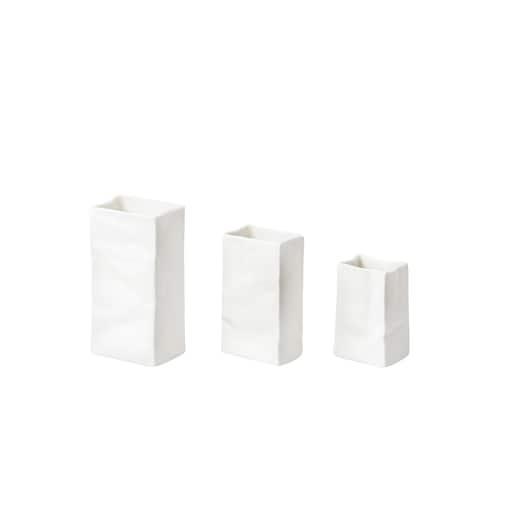 Mini wazoniki PORCELANOWE TOREBKI, 3 szt.