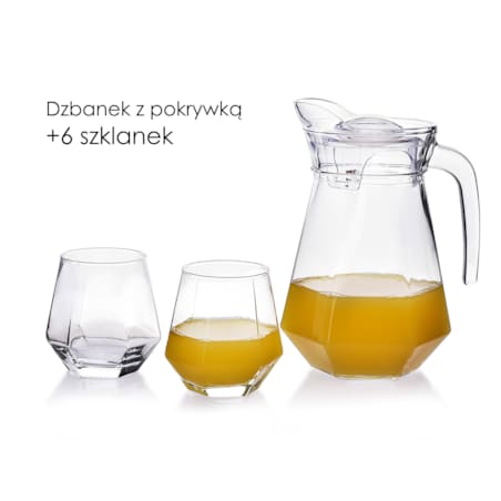 ADEL Komplet dzbanek i 6 szklanek1,4L 6x330ml