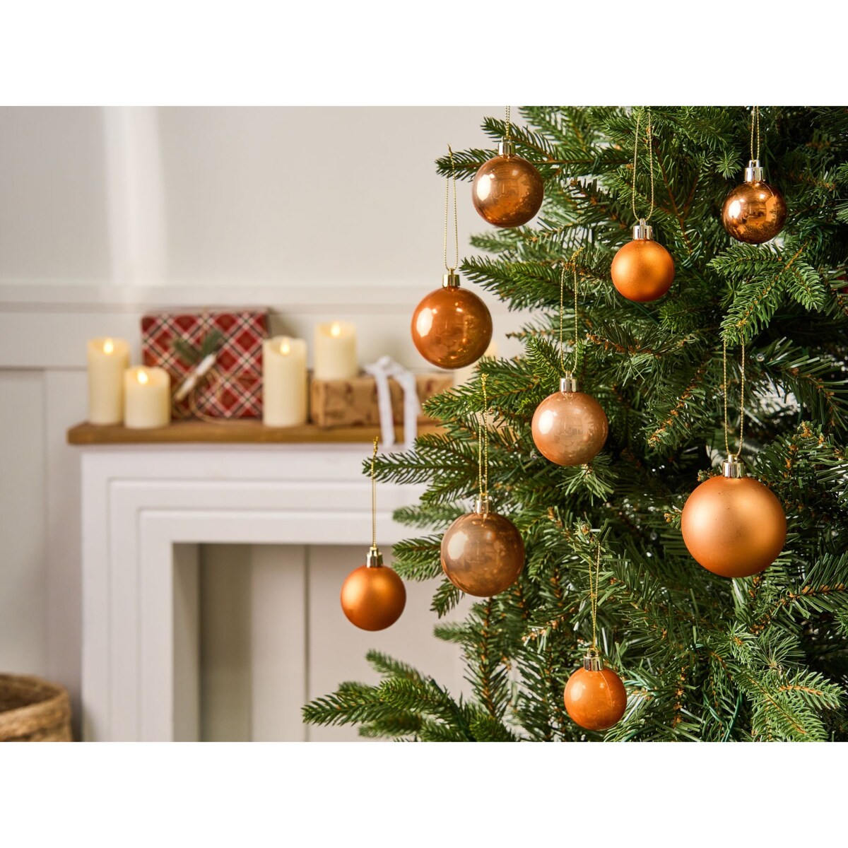 Zestaw 60 bombek LOVATNET Miedziany