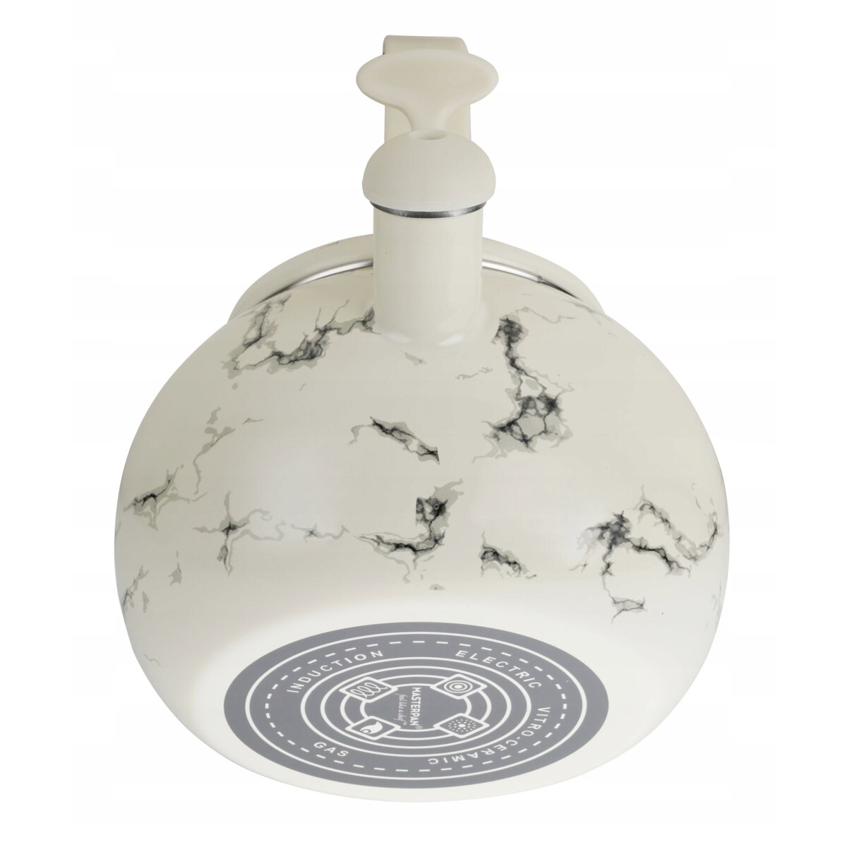 Czajnik Emaliowany Retro 2.2L Z Automatycznym Gwizdkiem Biały Indukcja Gaz