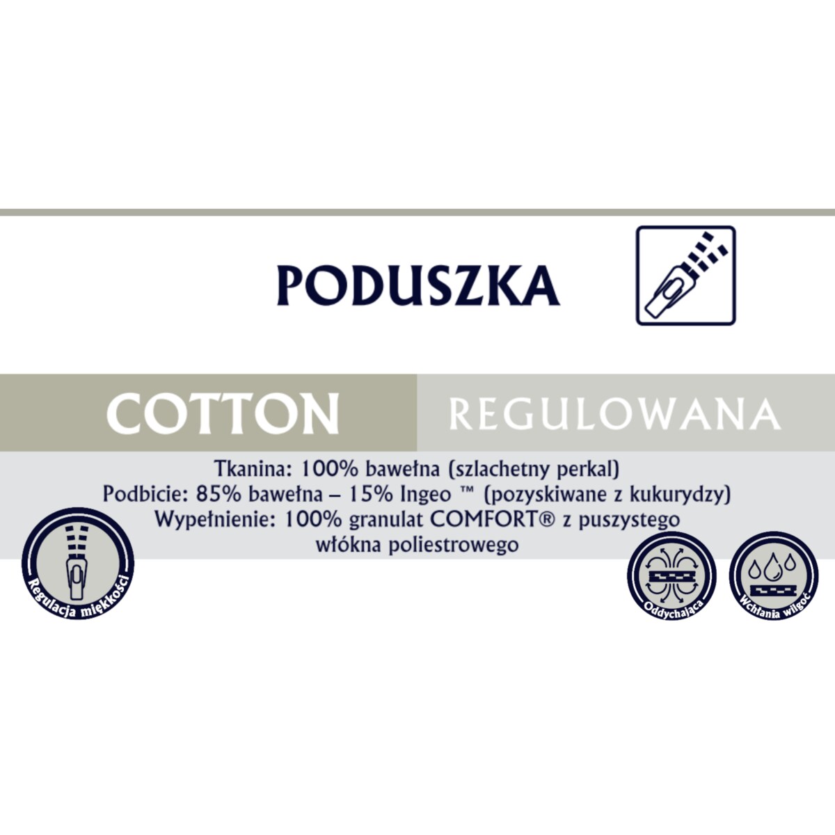 Poduszka regulowana 50x60 COTTON Senna Home