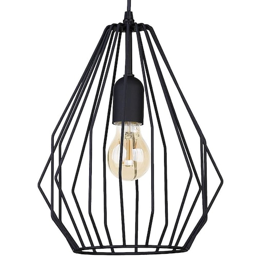 Geometryczna klatka lampa wisząca Brylant 2257 TK Lighting metalowa czarna