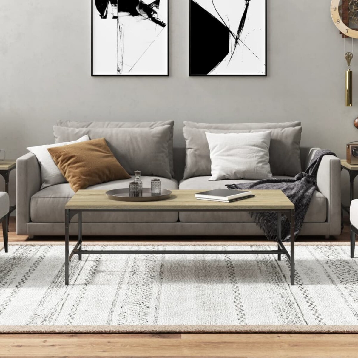 vidaXL Stolik kawowy, dąb sonoma 100x50x35 cm materiał drewnopochodny