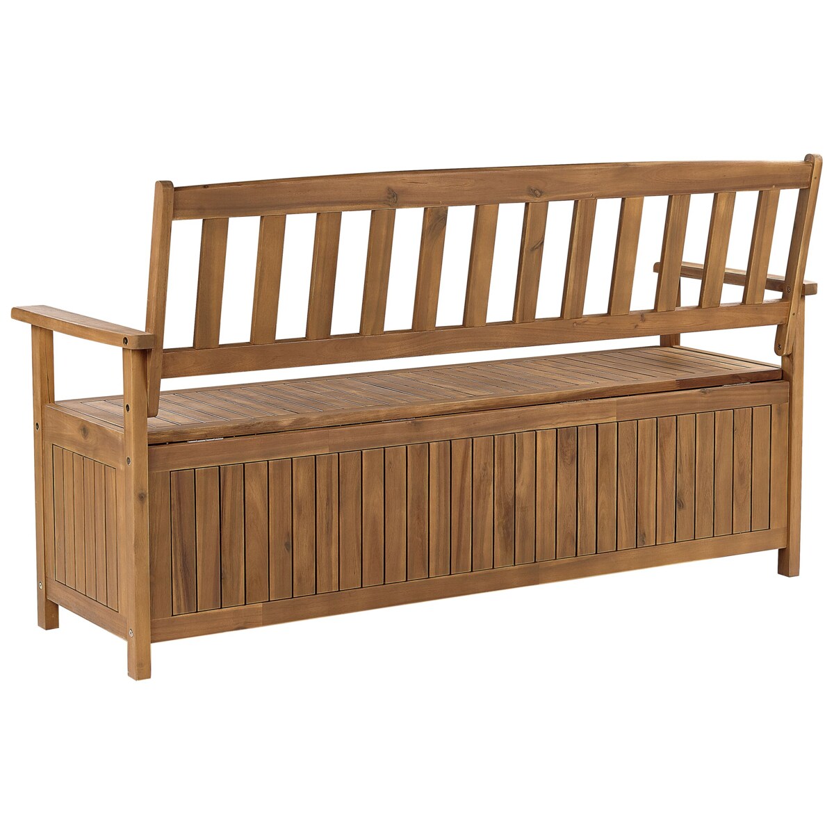 Ławka ogrodowa z poduszką Drewno 160 cm Beżowoszary SOVANA