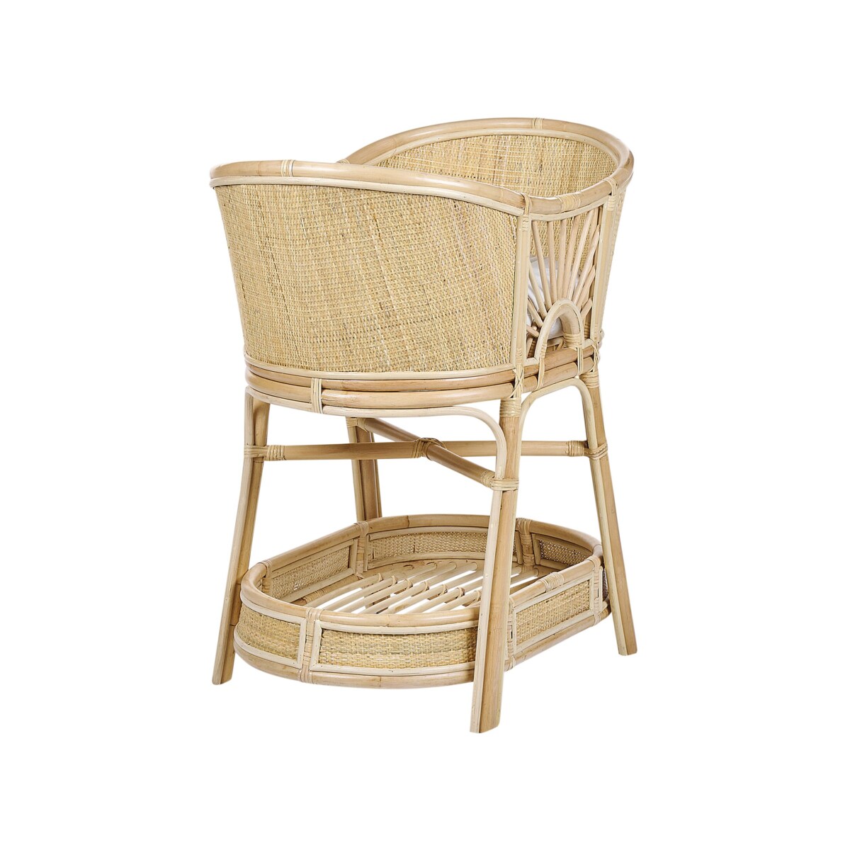 Łóżeczko dziecięce rattanowe jasne LAGRASSE