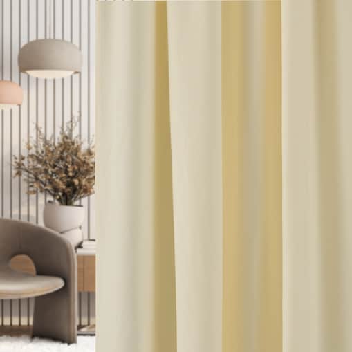 Zasłona na taśmie marszczącej kremowa aksamitna 140 x 280 cm 1 szt. 140x280 kremowy