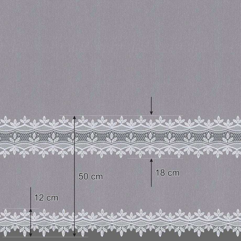 Firana na taśmie 300x245 biały z wzorem