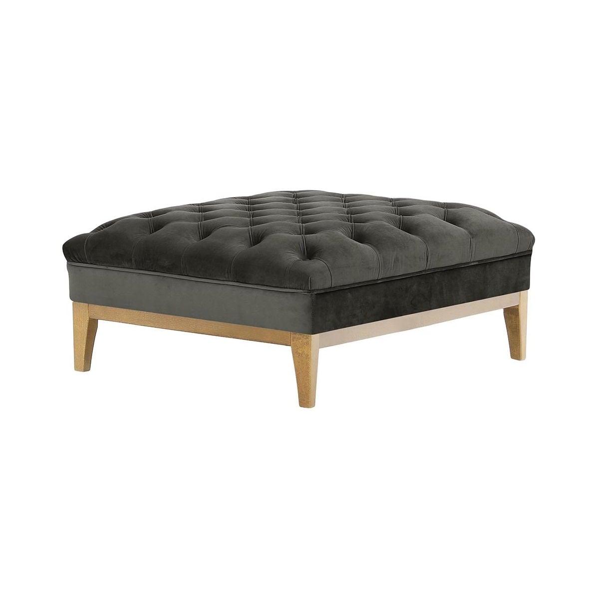 Pufa Chesterfield Modern Wood-Velluto 19