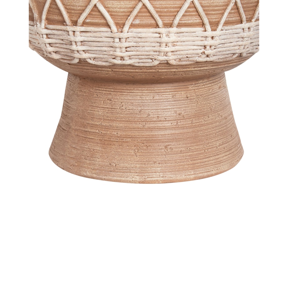 Wazon na kwiaty ALMIROS Tlenek magnezu 51 cm Jasnobrązowy