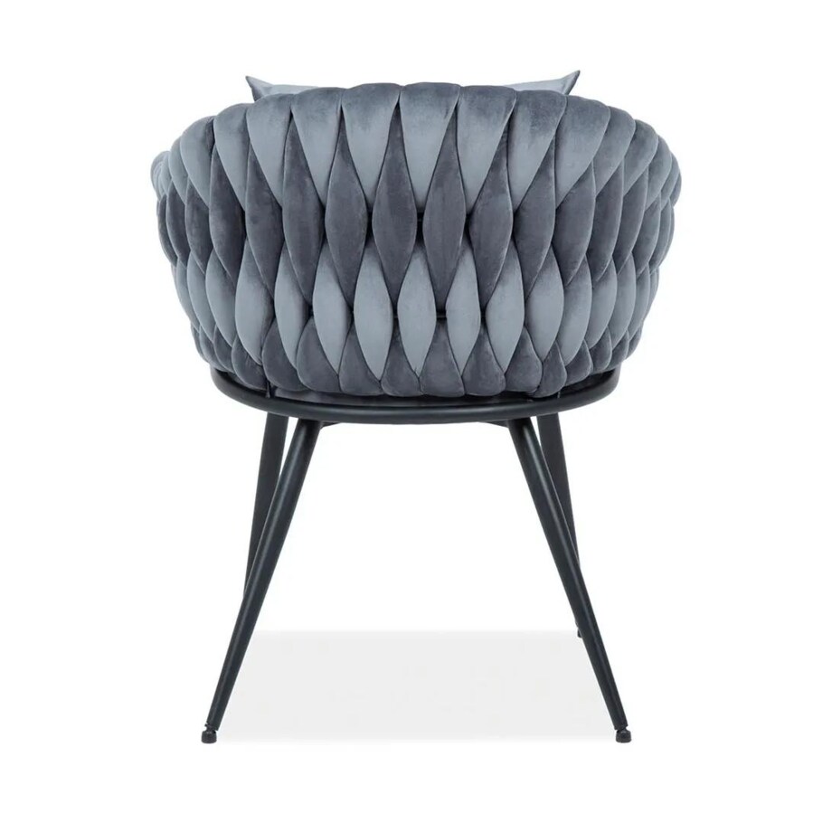 Krzesło tapicerowane NUVO VELVET szare